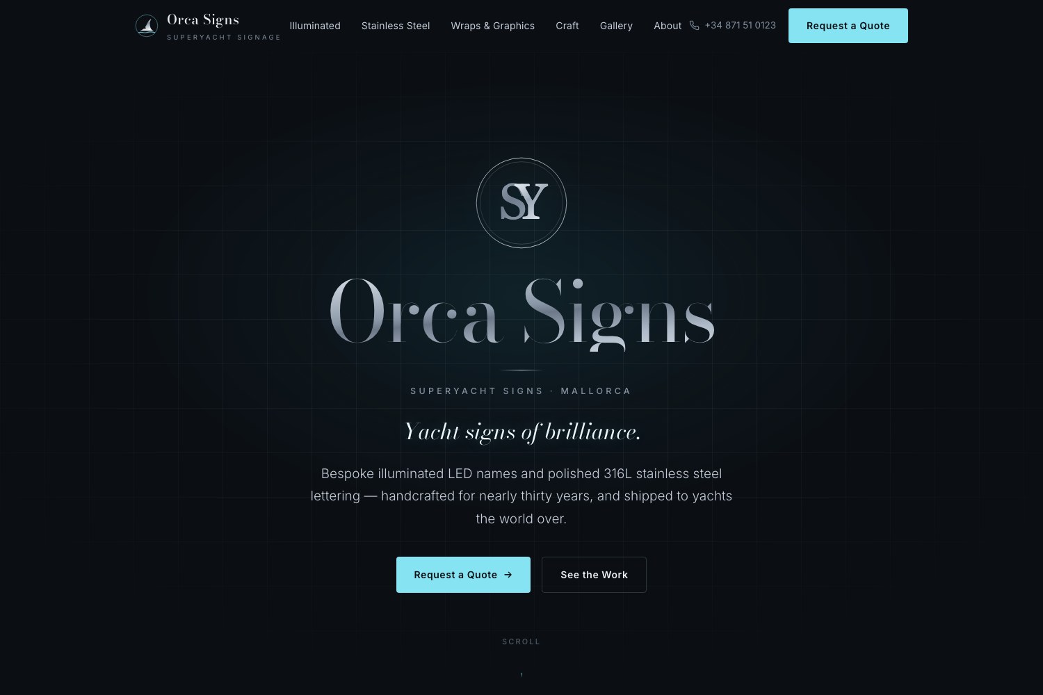 Orca Signs website